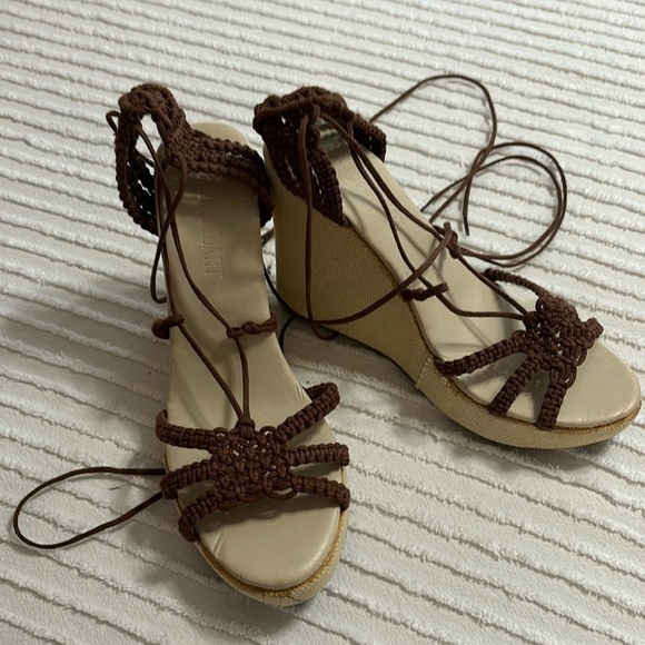Colin Stuart Shoes - Colin Stuart Women’s Brown Knit Wedge Sandal/ Sz 7.5